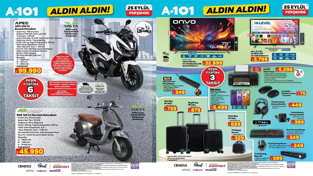 A101 market 25 Eylül 2025 tarihinden itibaren geçerli Aldın Aldın aktüel indirimlerinde neler var? A101 market 25 Eylül 2025 tarihinden itibaren geçerli Aldın Aldın aktüel indirimlerinde neler var?