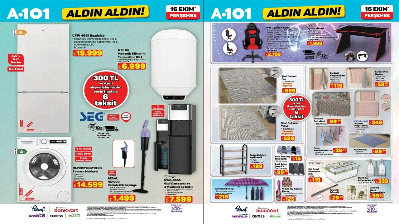 A101 markete Kablolu Dik Süpürge geliyor! A101 16 Ekim 2025 Perşembe aktüel ürünler kataloğu!