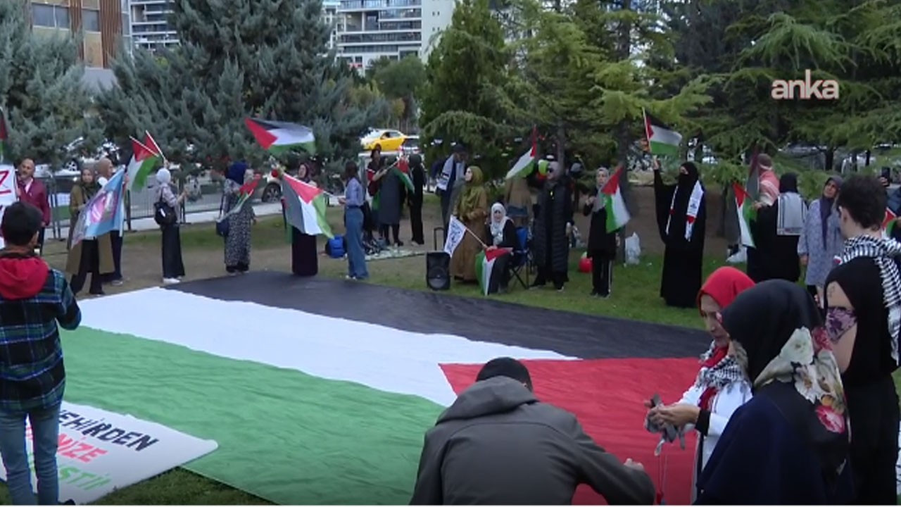 ABD Büyükelçiliği önünde ”İsrail’e Tam Ambargo” eylemi