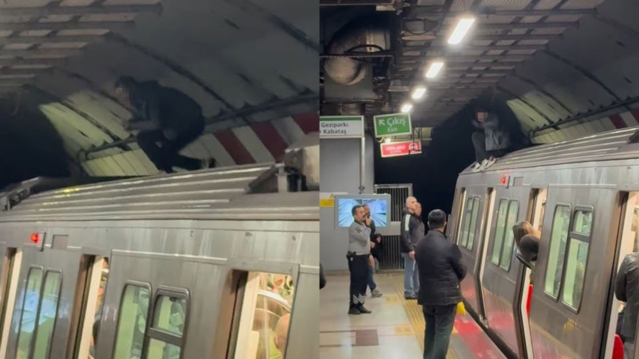 İstanbul’da Vatandaş Metronun Üzerine Oturdu