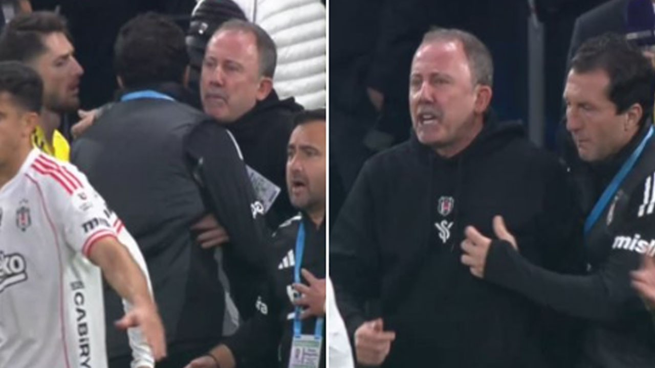 Şişeye tekme atan Sergen Yalçın kırmızı kartla tribüne gönderildi (VİDEO)